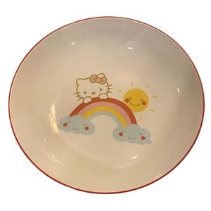 SANRIO Ceramic Rainbow Hello Kitty Pasta Bowl 9”